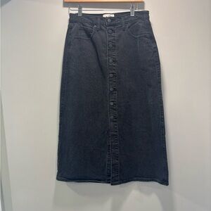 Universal Thread Black Denim Button down Skirt